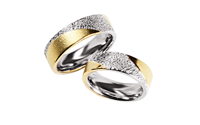 45315+45316-wedding rings, gold 750